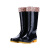 汇特益HT-329 劳保防水雨鞋女士 成人PVC高筒防滑耐磨雨靴 黑色配加绒棉套41码