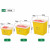 医院用利器盒圆形方形锐器盒加厚医疗废物垃圾桶黄色污物桶垃圾箱回收箱翻盖卫生桶医院诊所损伤性废物利器桶 圆形1L（支持定制）