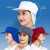 车间防尘工作帽帽子棉透气网包头发网兜帽厨房厨师帽男女通用 天蓝帽顶全布