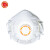 一护 KN95杯型带呼吸阀口罩 耳戴式防雾霾防颗粒物呼吸器口罩 6005V 10支(一盒) KN95