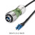 光纤航空插头带铠光缆LC单模双芯2芯户外皮线基站防水连接器嘉博森 DH24型光纤插头(3米线)