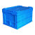 多功能折叠周转箱塑料带盖物流转运箱储物整理收纳箱仓储运输胶箱 蓝色400*300*325 双片盖 蓝色400系列