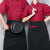 易美丽诺 LCF0705 夏季厨师服套装饭店厨房食堂短袖工作服 紫色白边短袖+围裙+帽子 3XL