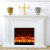 宽选工品 欧式壁炉装饰柜 白色美式实木电壁炉仿真火焰壁炉 1500*1080+炉芯
