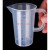 塑料烧杯量杯带刻度毫升奶茶塑料100ml50ml量筒500ml1000ml刻度烧杯FZB 白色 1000ml半柄带盖