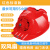 安斯多夏季透气国标安全帽带风扇的太阳能帽工地建筑工程带防爆专用头灯防晒遮阳帽头盔 红色标准版-DF02CG-R6000