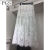 新款蕾丝透视半身裙单层网纱透明半裙中长裙罩裙打底裙衬裙 68CM白色 S-M75-105斤