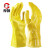 劳保胶手套浸胶工业橡胶棉毛手套磨砂防水防油耐酸碱全胶加厚浸塑防滑耐磨黄色