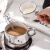 BSD陶瓷咖啡杯带刻度量杯意式浓缩咖啡萃取杯高档精致奶盅器具盎司杯 咖啡量杯（奶白银）
