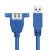 福为胜（FUWEISHENG)USB3.0延长线 带耳朵螺丝孔数据连接线 蓝色0.5米 FWS-USB3.0L 0.5M