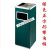 灭烟台 电梯口放烟头烟台大堂灭烟桶卫生桶高的不锈钢立式垃圾dm 正方形绿色24*24*61 带内桶