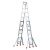 人字伸缩折叠梯铝合金升降梯子加厚工程用梯八脚安全结实合梯叉梯 4个厚5米人字伸缩梯高4.5米