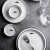 亿嘉碗碟套装陶瓷盘子碗北欧餐具套装釉下彩米饭碗手绘黑线吃饭碗 4.5英寸饭碗单只-鱼