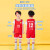 DUBLS新款儿童篮球服套装男童表演服装女童夏季透气速干运动球衣印字号 JZG03黑色假两件短袖套装 160码(150-155cm)