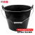 玛仕福 泥工瓦工小灰桶建筑工地用牛筋桶泥灰塑料桶加厚水泥桶22cm常规款黑色带手提