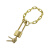 集兴 G-0286 安全锁防爆铜链条锁工业黄铜(定制) 锁链5mm粗/40cm长+90*35mm铜锁单开一钥匙 1套