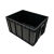 沃嘉促销周转箱黑色塑料静电胶框箱物料盒托盘带盖分格隔板刀卡 防静电04#平口盒