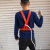 国标高空作业安全带户外施工空调半身全身五点式腰带保险绳套装 半身安全带(2米绳)橙色套装