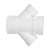 联塑（LESSO）45°异径斜四通PVC-U排水配件白色 dn50×32