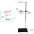 铁架台实验室支架器材化学固定夹分液漏斗架方座支架不锈钢烧杯架 冲压底板+10mm金属杆+烧瓶夹1个+十字夹1个）