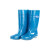 沸耐笙 FNS-04865 塑胶高筒圆头平跟防水雨鞋 网纱纯色通用PVC雨靴 蓝色 39 双