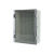 承琉塑料配电箱工程用ABS电气箱卡扣户外室外明装电箱防水基业箱 深灰色