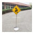 限速5 限速行驶 可移动标志牌  不锈钢杆反光标识牌 限速指示牌 底座32CM牌规格直径50CM1.5米杆