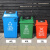 适用于定制沭露适用于定制2020新国标四色分类垃圾桶带盖厨房易腐垃圾大号环卫桶学校其他 60L绿色带盖(厨余垃圾新国标)