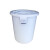 加厚圆桶塑料白桶大号级储水桶塑胶垃圾桶带盖圆桶大水桶 100L桶无盖白色