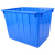 倍坚特 长方形塑料水箱养殖箱周转分拣箱胶箱海鲜水产周转箱外径810*605*590mm 蓝色200L水箱无盖