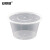 安赛瑞 一次性打包盒 650ML 加厚透明快餐盒外卖便当盒 蔬菜水果托盘 圆形（300个装）24979