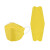 旷尔 一次性口罩 挂耳式折叠防护口罩 无纺布面罩【黄色 80x200mm】