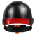 达林韦尔 碳纤维纹路 工地盔 安全帽 ABS工业防砸防撞工程建筑 国标 印字 Q20X亚黑 