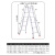 奈运 多功能八字四折梯1.75折7米铝合金折叠梯户外工程梯人字梯关节梯直梯加厚款	