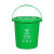 过滤网茶水桶10升15升20升圆形方形带盖带提手厨房客厅塑料垃圾桶 10L圆形手提带盖绿色
