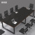 台布长方形 会议桌桌布长方形轻奢感防水皮革桌垫办公室工位桌垫 商务黑 60*120cm