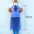PVC围裙 防水放油透明围裙加厚厨房食堂水产工厂女简约加长耐围腰 蓝色中号 PVC围裙