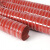 红色高温风管耐300度硅胶硫化防火通风管玻璃纤维布伸缩钢丝软管 63mm 一根4米