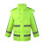 品之德 高亮反光分体雨衣套装交通指挥高速行政工作服荧光绿XL