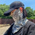 夏季防晒面罩户外骑车护颈薄款围脖透气韩版围巾面纱电焊工防护头套 腰果（白）