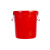 顶奈塑料水桶储水厨房发酵胶桶超大容量白桶蓄水大桶收纳桶酒店餐厅工业环卫物业垃圾桶加厚大号带盖60L红色