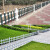 鸣固 栅栏草坪护栏pvc塑钢 户外花园草地物业绿化园林篱笆护栏 80CM高 纯白色（一米价）