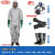 杜邦F级防护服6000耐酸碱有机化学品防静电工作服应急连体防化服 全面罩套装（防酸性气体） XL