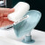吸盘积水肥皂盒荷叶置物架香皂创意式免打孔沥水架不壁挂收纳 高品质4个装橄榄绿