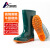 严品安防  雨靴 中筒绿色 PVC橡胶厨房防滑雨鞋 成人户外休闲防水鞋 绿色38码