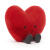 邦尼兔（jellycat(baby)）樱桃红爱心 情侣礼物 慢慢的唉公仔玩偶抱枕Red HeartA3RH RED/A3RH 大号- 18厘米 X 18厘米