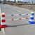 麦锐欧 塑料隔离墩 警示柱防撞桶 公路护栏围栏反光分流桩 4米长红白连接杆