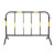 铁马护栏道路施工临时围栏塑料移动水马围挡市政隔离栏防撞栏 黄黑铁马1*1.5米带板