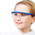 护目镜儿童幼儿园学生防风沙尘实验眼镜防冲击飞溅防弹弓水弹眼镜 黄架白镜（带防滑套）（7-10岁