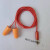 台达（DELTA）工厂上班偷懒耳机耳塞式防噪音劳保蓝牙耳机有线隔音好降噪伪装 橘红色130cm松塔型-E87 套餐一